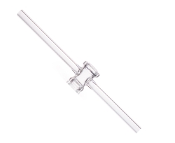 DURAN® Single way stopcocks, ground and polished, without keys, bore 2,5 mm, NS 14.5, "side arms 9 mm"