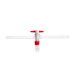 DURAN® Single way stopcocks, taper 1:5, with PTFE keys, bore 4 mm, NS 18.2