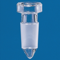 Conical ground joint stoppers, boro 3.3, hollow