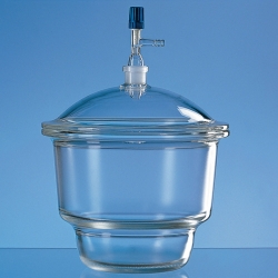 Desiccators with socket in lid and tap, Boro 3.3