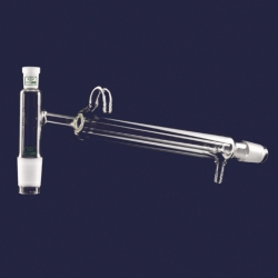 Stillheads, ground glass joint, with integral Liebig condenser