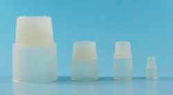 Stoppers, silicone, with turn-over flange