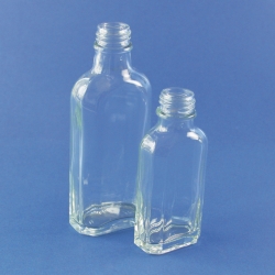 Bottles, glass, culture, flat, octagonal