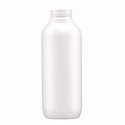 Rundflasche ohne Verschluss, Serie 321 'VarioPack Dual', mit PA-Barriere, weiß