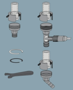 Tubing adapters for heating and cooling connection
