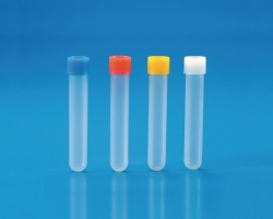 Disposable Test Tubes with screw caps, PP/PE