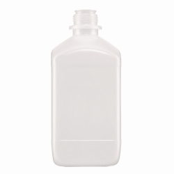 Vierkant-Chemikalien-Enghalsflaschen ohne Verschluss, PE-HD