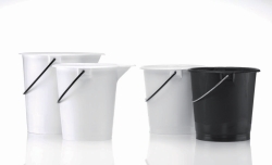 Buckets, PE-LD, series 610/615, grey, without spout