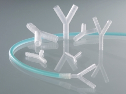 Tubing connectors, Y-shape, PVDF