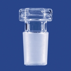 Hollow stoppers, hexagonal plate, borosilicate glass 3.3