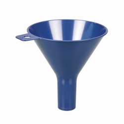 Disposable powder funnels, PS, blue, detectable