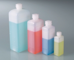 Vierkantflaschen mit Schraubverschluss, PE-HD