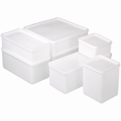 All-purpose boxes, square shaped, PE