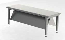 Sit-Over Benches, stainless steel, diagonally