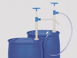 Barrel pumps, PP, with flexible, PVC dispensing hose and stopcock