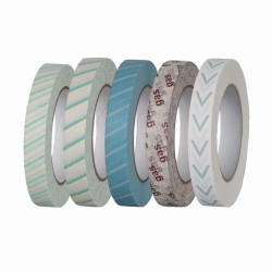 Indicator tape for steam, hot air and gas sterilisation