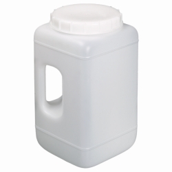 Weithalsbehälter mit Griff, PE-HD, mit Schraubverschluss