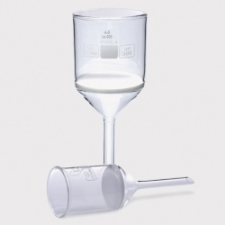 Filter funnels, borosilicate glass