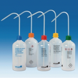 VITsafe&trade; Safety wash bottles, narrow neck, PP/PE-LD