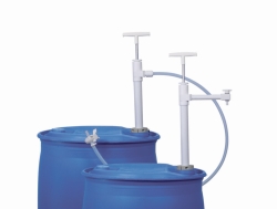 Barrel pump, PTFE, with discharge hose