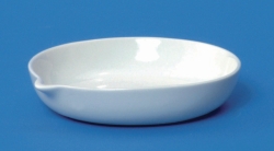 Abdampfschalen, Porzellan, niedrige Form