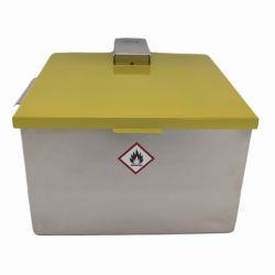 Reinigungsbehälter, Edelstahl V4A, quadratisch