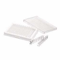 Zellkulturplatten, behandelt, PS, steril, mit 8er Streifen