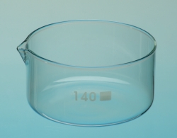 Kristallisierschalen, Borosilikatglas 3.3, mit Ausguss