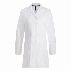 Labormantel Damen Typ 7095, 100 % Baumwolle, reinweiß