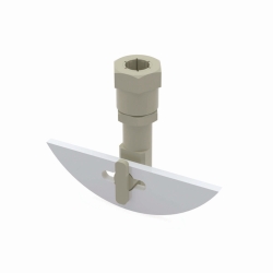 Additional stirrer blades for stirrer shafts, PTFE, moon-shaped blade